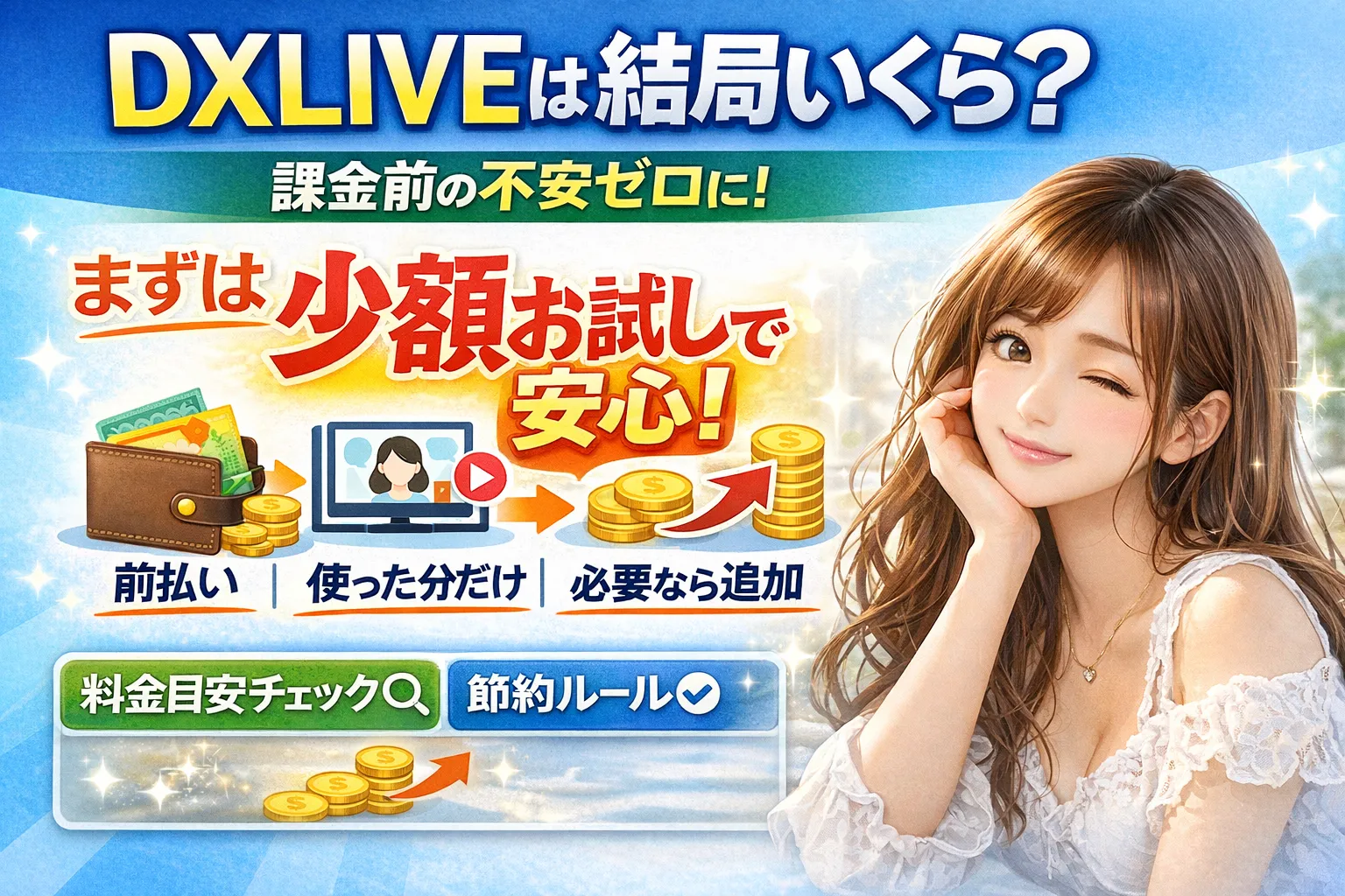 DXLIVEは結局いくら？前払いポイント制で少額から試せる料金早見サムネイル