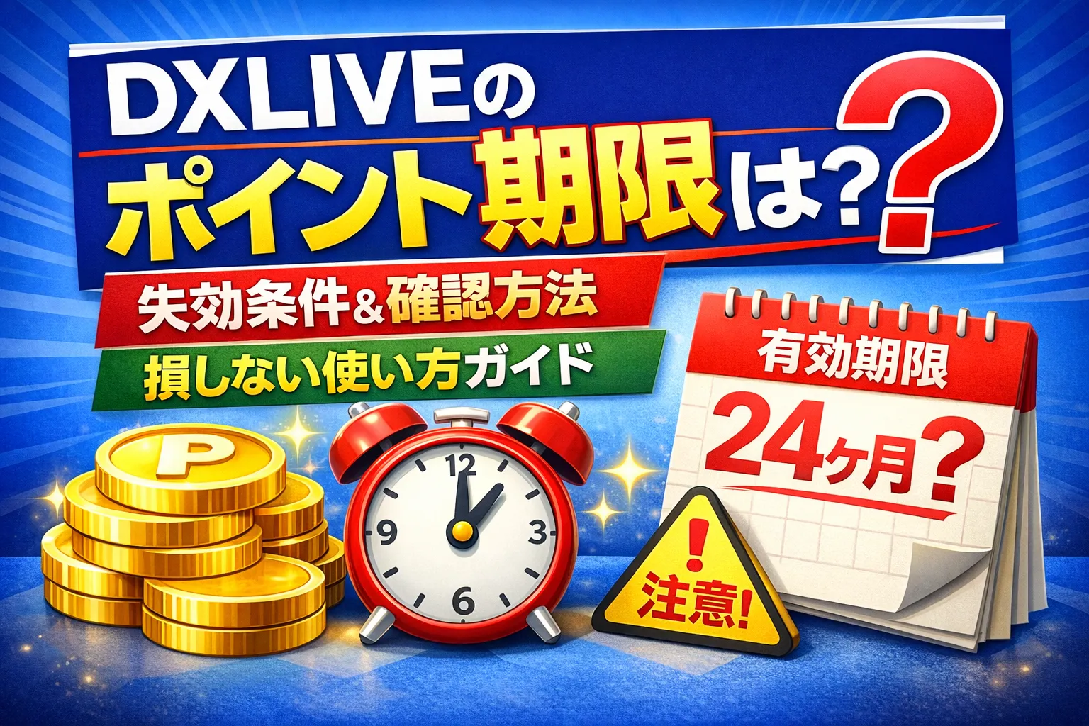 DXLIVEポイント期限と失効条件の確認方法を解説するサムネイル